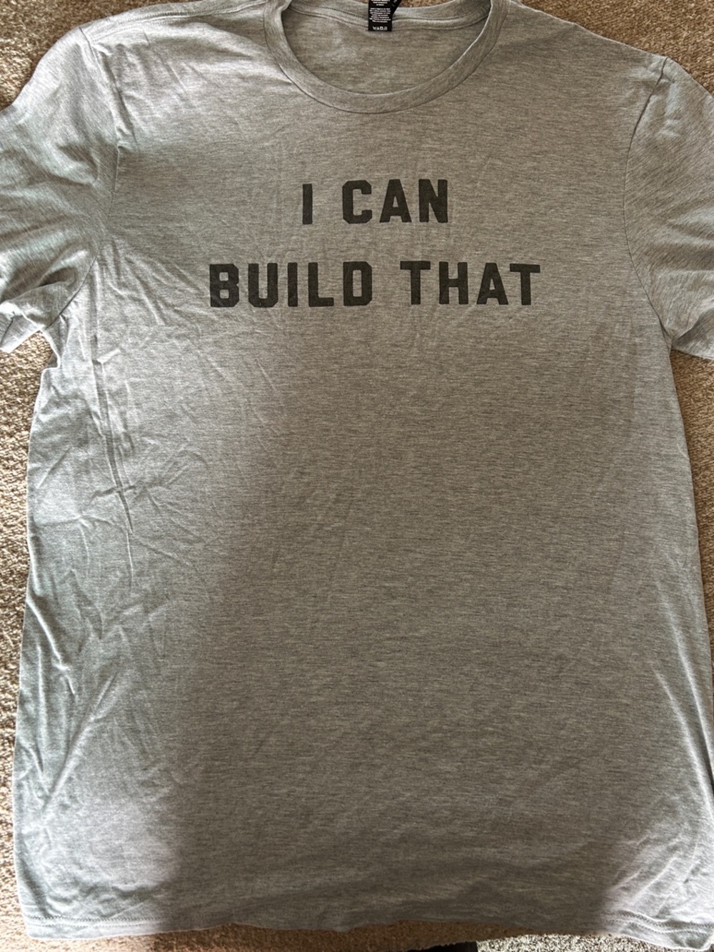 District Men's Gray 'I CAN BUILD THAT' Graphic Tee
